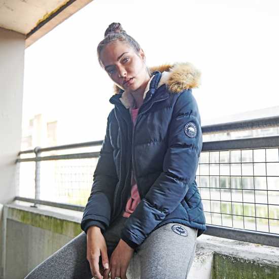 Дамски якета и палта Soulcal Дамско Яке 2 Zip Bubble Jacket Womens Морска синьо Soulcal Дамско Яке 2 Zip Bubble Jacket Womens Морска синьо Дамски якета и палта