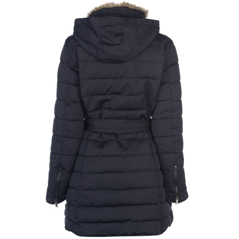 Firetrap Longline Luxe Bubble Jacket Navy
