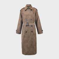 Biba Suedete Trench  Ld54 Chocolate Дамски якета и палта