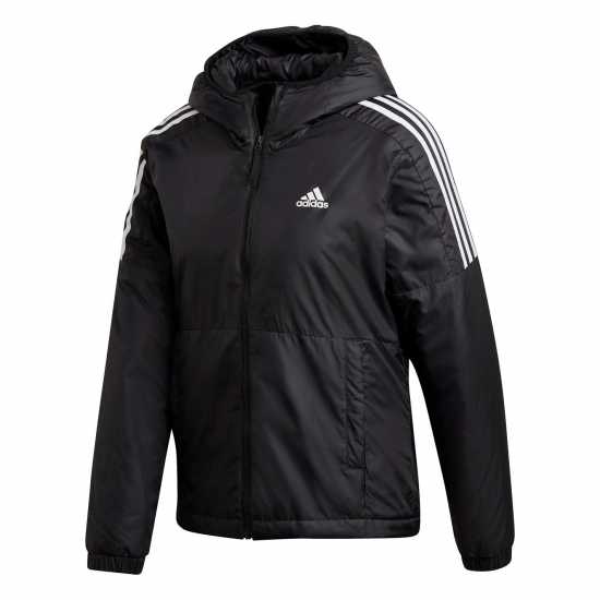 Adidas Дамско Яке С Качулка 3 Stripe Essential Hooded Jacket Womens  Дамски якета и палта