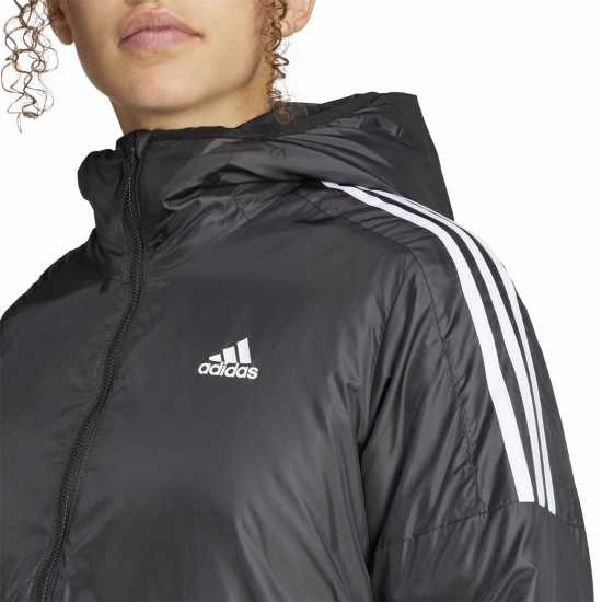 Adidas Дамско Яке С Качулка 3 Stripe Essential Hooded Jacket Womens  Дамски якета и палта