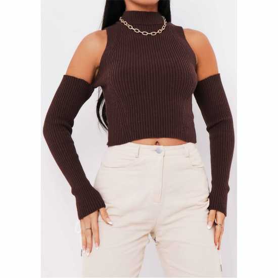 Missy Empire Rib Off The Shoulder Top  Дамски тениски и фланелки