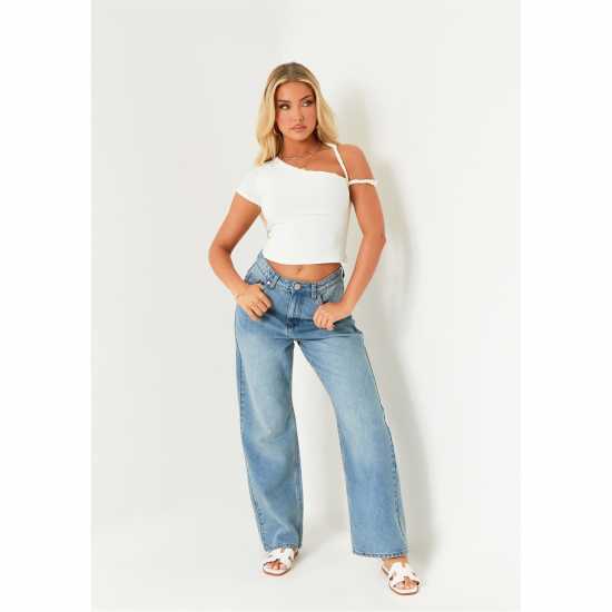 Missy Empire Twist Strap Super Soft Top Womens  Дамски тениски и фланелки