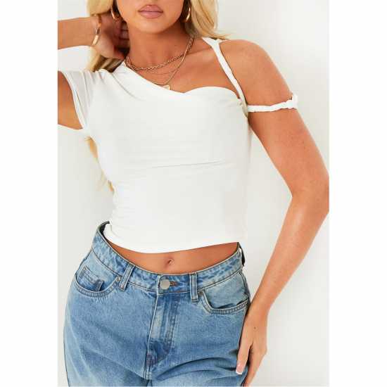 Missy Empire Twist Strap Super Soft Top Womens  Дамски тениски и фланелки