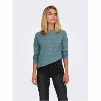 Only Rica Long Sleeve Knitted Top Морска Мох Дамски пуловери и жилетки