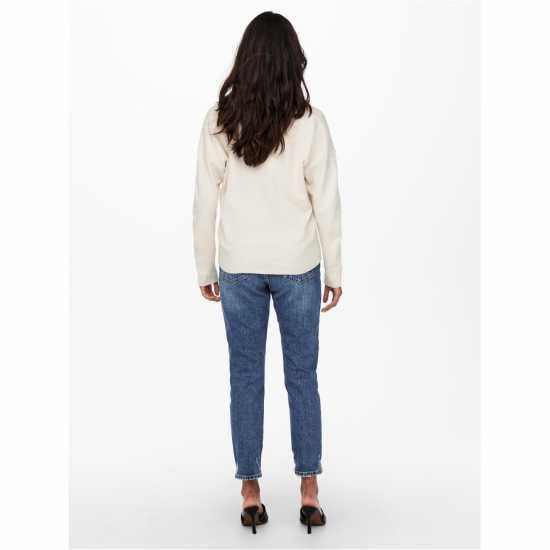 Only Rica Long Sleeve V-Neck Knitted Top Бреза Дамски пуловери и жилетки