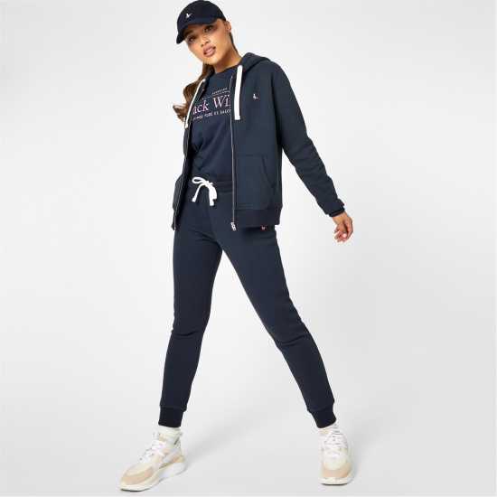 Jack Wills Pheasant Logo Zip Hoodie Navy Дамски суичъри и блузи с качулки