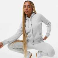 Jack Wills Pheasant Logo Zip Hoodie Grey Marl Дамски суичъри и блузи с качулки