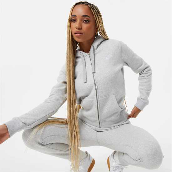 Jack Wills Pheasant Logo Zip Hoodie Сив марл Дамски суичъри и блузи с качулки