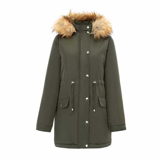 Дамски якета и палта Miso Дамско Яке Parka Ladies Jacket Khaki Miso Дамско Яке Parka Ladies Jacket Khaki Дамски якета и палта