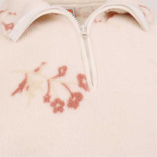 Soulcal Teddy Borg Quarter Zip Cream Floral Дамски полар