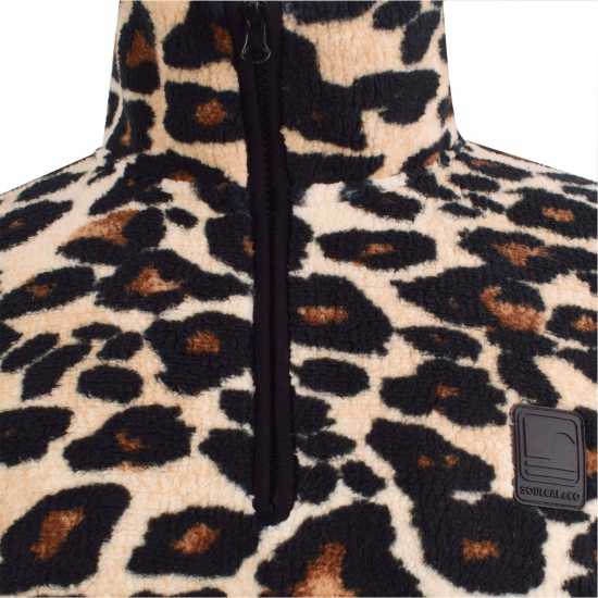 Soulcal Soul Teddy Borg Quarter-Zip Fleece Леопард Soulcal Soul Teddy Borg Quarter-Zip Fleece Леопард