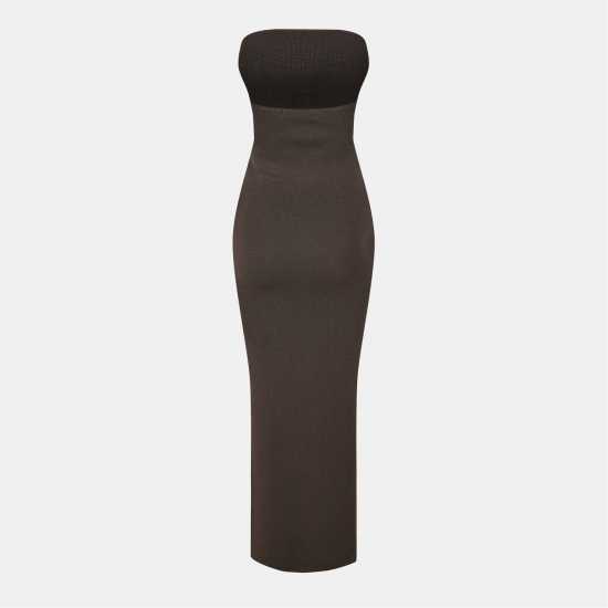 Jack Wills Classic Bandeau Knitted Jumper Dress Еспресо Jack Wills Classic Bandeau Knitted Jumper Dress Еспресо