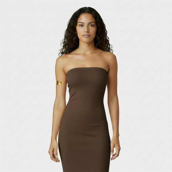 Jack Wills Women's Classic Bandeau Knitted Jumper Dress Еспресо Jack Wills Women's Classic Bandeau Knitted Jumper Dress Еспресо