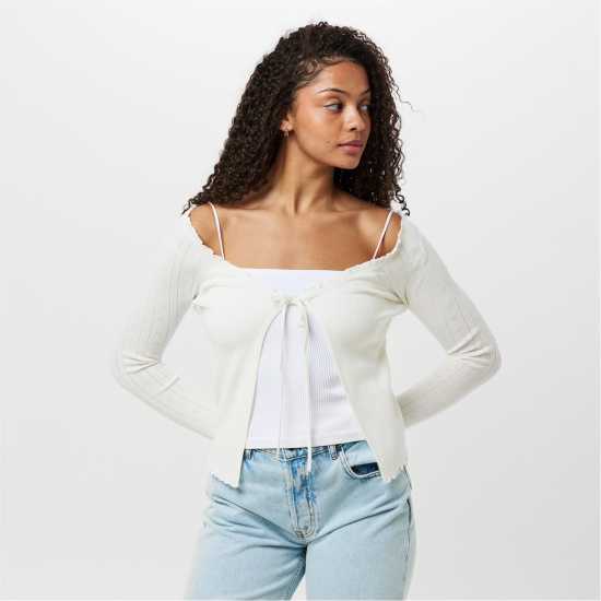 Плетена Жилетка Pointelle Cardigan Плетена Жилетка Pointelle Cardigan