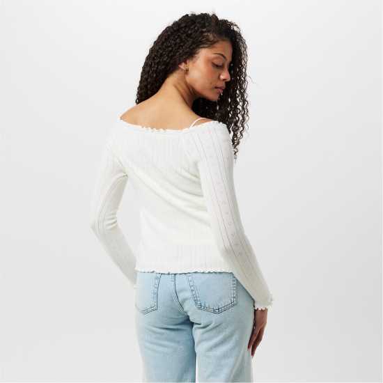 Плетена Жилетка Pointelle Cardigan Плетена Жилетка Pointelle Cardigan