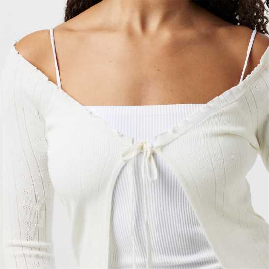 Плетена Жилетка Pointelle Cardigan Плетена Жилетка Pointelle Cardigan