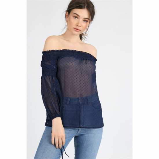 Influence Shirrd Bardot T Ld99  Дамски тениски и фланелки