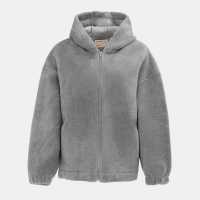 Soulcal Дамско Яке С Качулка Cal Sherpa Hooded Jacket Ladies Grey 