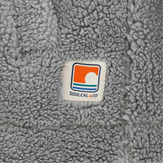 Soulcal Дамско Яке С Качулка Cal Sherpa Hooded Jacket Ladies Grey 