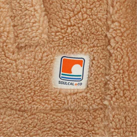 Soulcal Дамско Яке С Качулка Cal Sherpa Hooded Jacket Ladies Khaki 