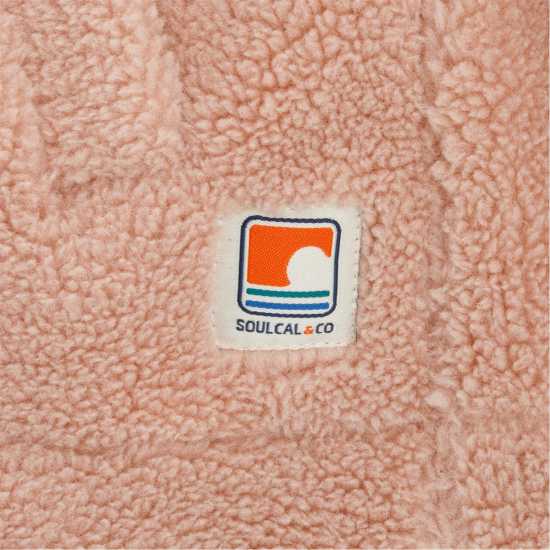 Soulcal Дамско Яке С Качулка Cal Sherpa Hooded Jacket Ladies Pink 