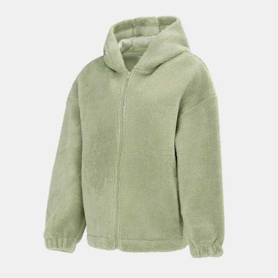 Soulcal Дамско Яке С Качулка Cal Sherpa Hooded Jacket Ladies Green 