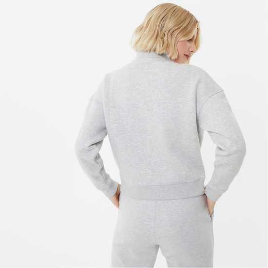 Jack Wills Astbury Quarter Zip Top Сив марл Дамски полар