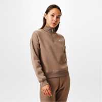 Jack Wills Astbury Quarter Zip Top Моха Дамски полар