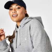 Jack Wills Astbury Pheasant Logo Hoodie Сив марл Дамски суичъри и блузи с качулки