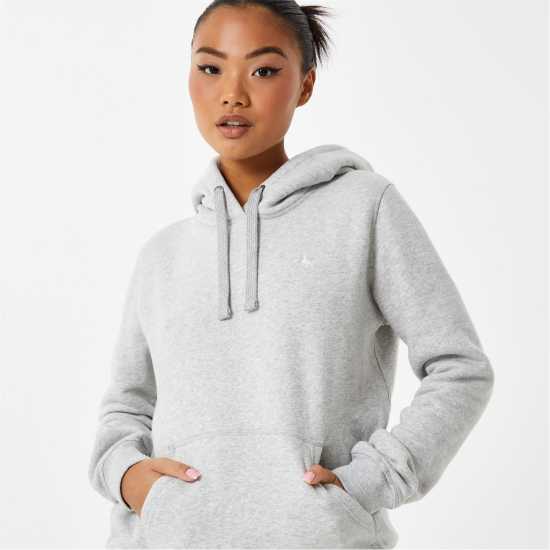 Jack Wills Astbury Pheasant Logo Hoodie Grey Marl Дамски суичъри и блузи с качулки