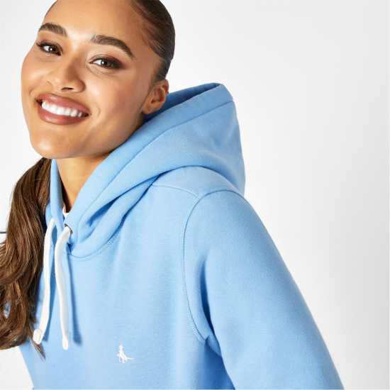 Jack Wills Astbury Pheasant Logo Hoodie Blue Дамски суичъри и блузи с качулки