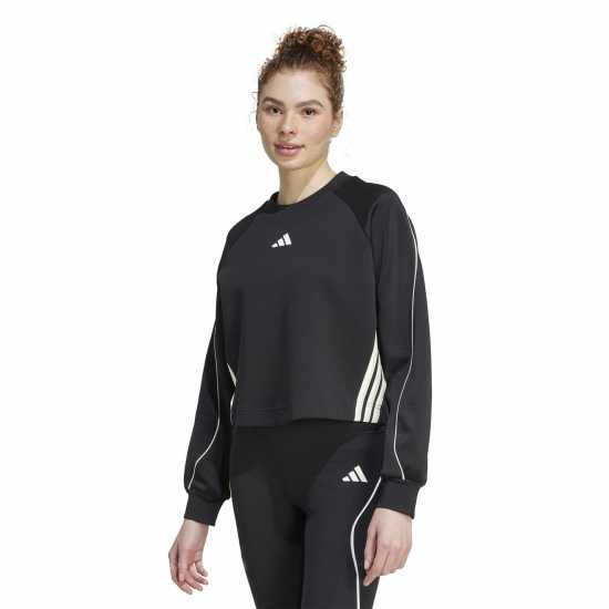 Дамски пуловери Adidas Stadium 3-Stripes Crewneck Sweatshirt Womens Adidas Stadium 3-Stripes Crewneck Sweatshirt Womens Дамски пуловери