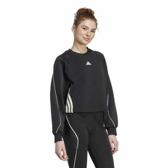 Дамски пуловери Adidas Stadium 3-Stripes Crewneck Sweatshirt Womens Adidas Stadium 3-Stripes Crewneck Sweatshirt Womens Дамски пуловери