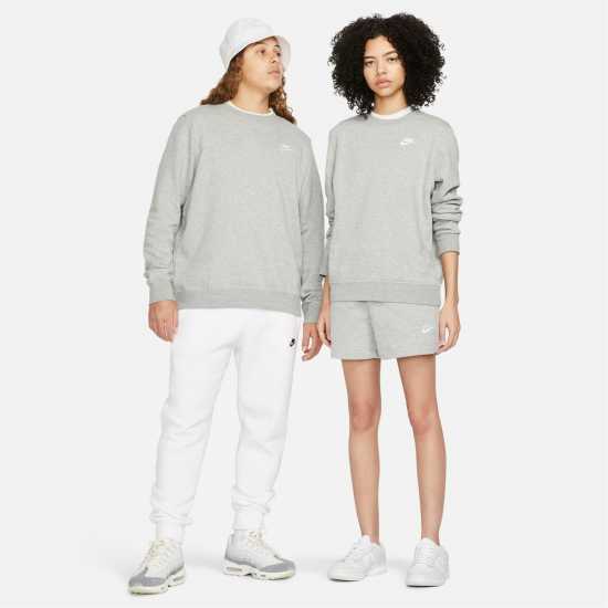 Nike Sportswear Club Fleece Women's Crew-Neck Sweatshirt Grey Дамски суичъри и блузи с качулки