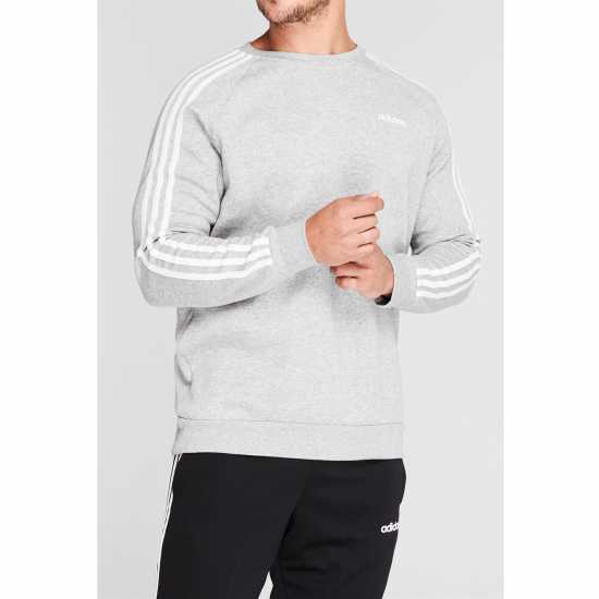 Adidas Studio Lounge 3-Stripes Sweatshirt Womens Средно сиво Дамски суичъри и блузи с качулки