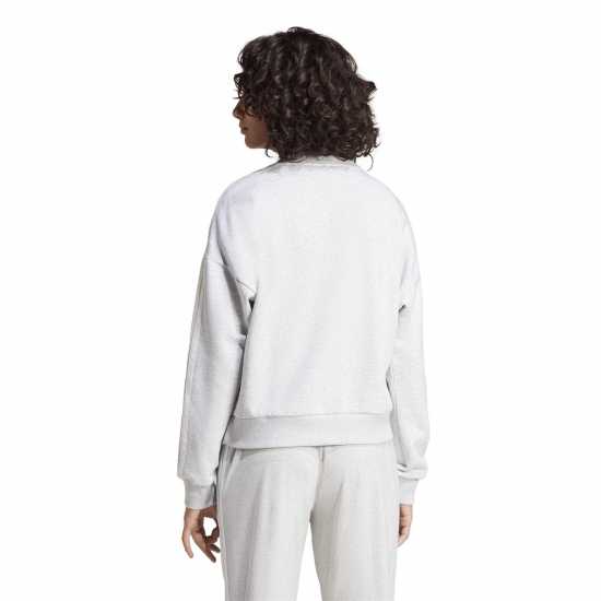 Adidas Essentials Studio Lounge 3-Stripes Sweatshirt Womens Adidas Essentials Studio Lounge 3-Stripes Sweatshirt Womens Grey