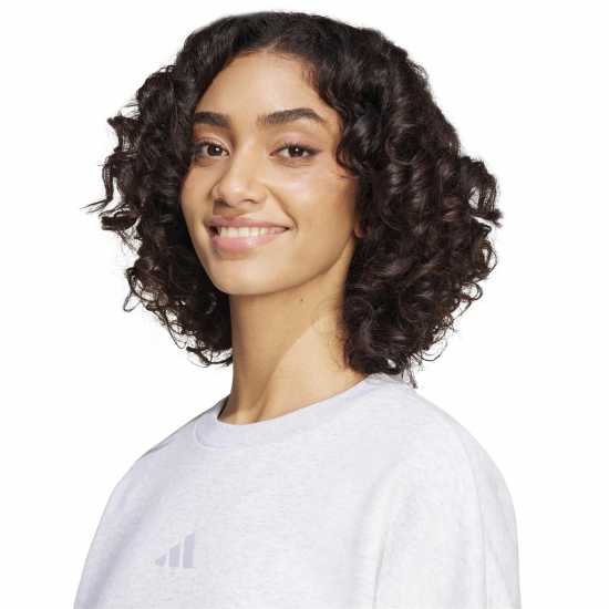 Adidas Essentials Studio Lounge 3-Stripes Sweatshirt Womens Adidas Essentials Studio Lounge 3-Stripes Sweatshirt Womens Grey