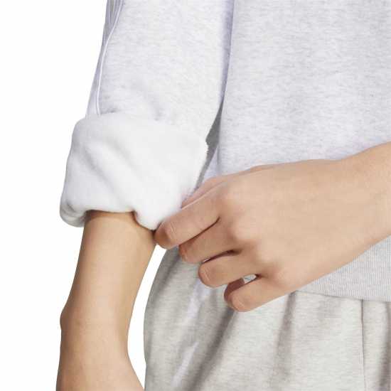 Adidas Essentials Studio Lounge 3-Stripes Sweatshirt Womens Adidas Essentials Studio Lounge 3-Stripes Sweatshirt Womens Grey