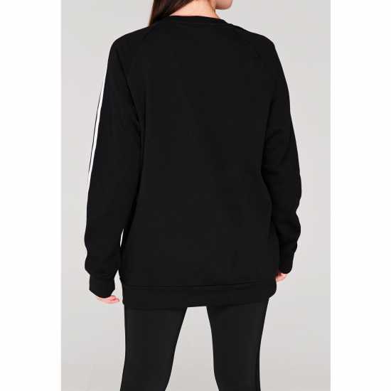 Adidas Studio Lounge 3-Stripes Sweatshirt Womens Черно/Бяло Дамски суичъри и блузи с качулки