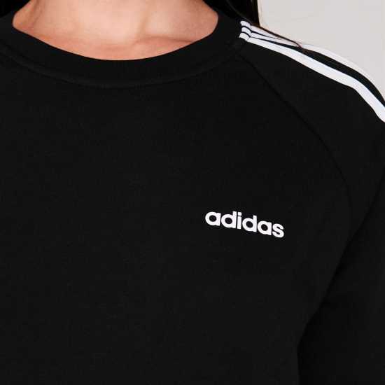 Adidas Studio Lounge 3-Stripes Sweatshirt Womens Черно/Бяло Дамски суичъри и блузи с качулки