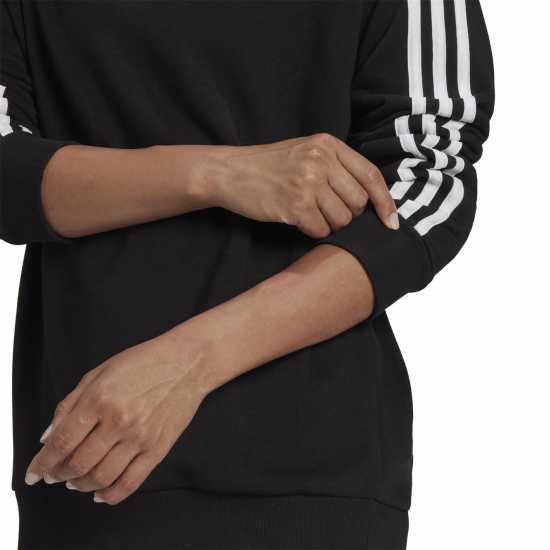 Adidas Studio Lounge 3-Stripes Sweatshirt Womens Черно/Бяло Дамски суичъри и блузи с качулки
