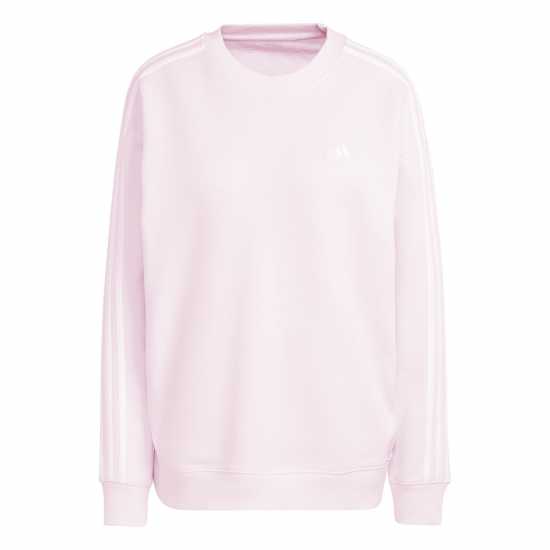 Adidas Studio Lounge 3-Stripes Sweatshirt Wome Pink/Wht Дамски суичъри и блузи с качулки