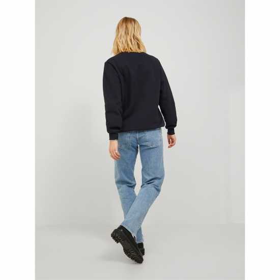 Jjxx Abbie Long Sleeve Crew Sweatshirt Черно Дамско облекло плюс размер