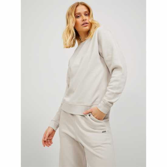 Jjxx Abbie Long Sleeve Crew Sweatshirt Лунна лъчина Дамско облекло плюс размер