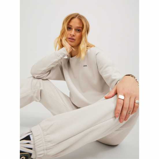 Jjxx Abbie Long Sleeve Crew Sweatshirt Лунна лъчина Дамско облекло плюс размер