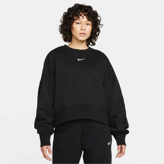 Nike Sportswear Phoenix Fleece Women's Over-Oversized Crewneck Sweatshirt Black Дамски суичъри и блузи с качулки