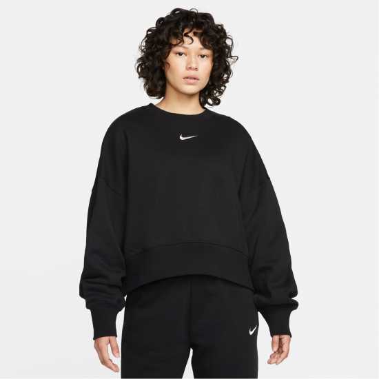 Nike Sportswear Phoenix Fleece Women's Over-Oversized Crewneck Sweatshirt Черно Nike Sportswear Phoenix Fleece Women's Over-Oversized Crewneck Sweatshirt Черно