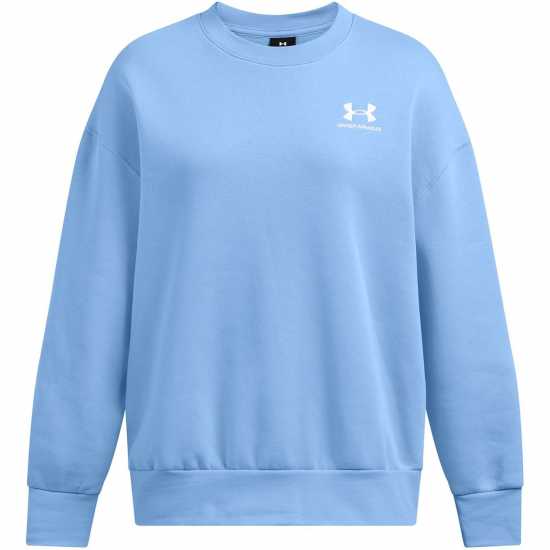 Under Armour Armour Essential Fleece Os Crew Sweatshirt Womens Blue Дамски пуловери