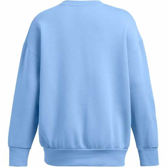 Under Armour Armour Essential Fleece Os Crew Sweatshirt Womens Blue Дамски пуловери